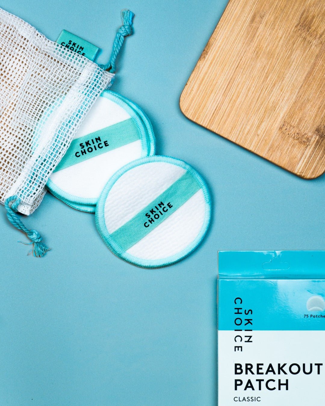 Reusable Cotton Rounds with Mesh Pouch - Skin Choice